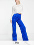 Фото #1 товара New Look Tall co-ord satin wide leg trouser in bright blue