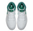 Jordan Air Jordan 1 Mid White Mystic Green 中帮 复古篮球鞋 女款 白绿