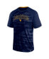 Фото #3 товара Men's Navy West Virginia Mountaineers Arch Outline Raglan T-shirt