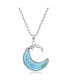 Sterling Silver Larimar Wave Necklace