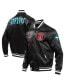 Фото #1 товара Men's Black Washington Wizards 2023/24 City Edition Satin Full-Snap Jacket