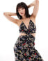 Фото #3 товара ASOS DESIGN soft maxi sundress with cutout in black floral print