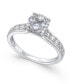 Фото #1 товара Diamond Cluster Engagement Ring (1 ct. t.w.) in 14k White or Yellow Gold