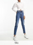 Фото #2 товара Stradivarius tall slim mom jean with stretch in authentic blue