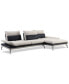 Фото #1 товара CLOSEOUT! Evanora 2-Pc. Fabric & Leather Sectional, Created for Macy's