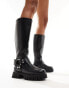 Фото #9 товара ASOS DESIGN Cady knee high harness boots in black