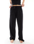 Фото #2 товара ASOS DESIGN mix & match cotton pyjama trouser in black