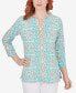 Petite Medallion Stretch Knit Top