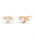 ფოტო #1 პროდუქტის White Topaz 14K Gold-Plated Vermeil Elora Earrings