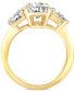 ფოტო #3 პროდუქტის Certified Lab Grown Diamond Pear-Cut Three Stone Engagement Ring (4 ct. t.w.) in 14k Gold