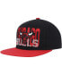 Фото #1 товара Men's Black Chicago Bulls SOUL Cross Check Snapback Hat