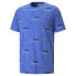 Puma Essential Logo Power Graphic Crew Neck Short Sleeve T-Shirt Mens Blue Casua