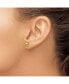 ფოტო #3 პროდუქტის Stainless Steel Polished Laser cut Yellow plated Ball Earrings