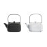 Teapot DKD Home Decor Black Stainless steel White 1,2 L (2 Units)