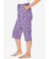 Фото #2 товара Plus Size Knit Sleep Capri