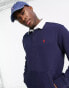 Фото #1 товара Polo Ralph Lauren icon logo rugby sweatshirt in navy