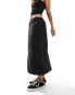 Vans riley parachute cargo skirt in black