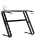 Gaming Desk with ZZ Shape Legs Black 35.4" x 23.6" x 29.5"