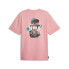 Фото #2 товара Puma Downtown Graphic Crew Neck Short Sleeve T-Shirt Mens Pink Casual Tops 62126