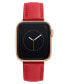 Фото #1 товара Women's Red Apple Leather Band Compatible with 42/44/45/Ultra/Ultra 2 Apple Watch