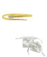 ფოტო #2 პროდუქტის 14K Gold-Plated Adjustable Crystal Snake Cuff