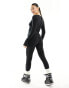 Threadbare Ski ribbed base layer top and leggings set in black