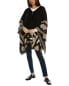 Фото #1 товара Hannah Rose Southwest Jacquard Wool & Cashmere-Blend Poncho Women's Black O/S