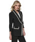 Фото #13 товара Karl Lagerfeld Women's Tipped Shawl Collar Blazer