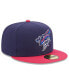 Фото #4 товара Men's Navy Pensacola Blue Wahoos Authentic Collection Alternate Logo 59FIFTY Fitted Hat