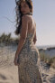 Фото #2 товара Платье-рубашка из смесового льна с анималистическим принтом ZARA
