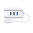 Satechi Type-C 2-in-1 3 Port USB 3.0 Hub & Ethernet"Silber USB-C