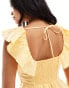 Фото #5 товара Forever New Petite ruffle shoulder mini dress in yellow