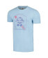 Men's Blue Distressed Pabst Blue Ribbon Vintage-Like Fade T-shirt