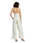 Фото #7 товара Women's Crepe Halter Neck Flower Detail Jumpsuit