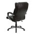 Фото #2 товара High Back Espresso Brown Leather Executive Swivel Chair With Arms