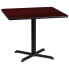 Фото #1 товара 36'' Square Mahogany Laminate Table Top With 30'' X 30'' Table Height Base