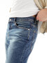 Фото #5 товара ASOS DESIGN slim jeans in dark blue wash tint