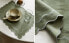 Scalloped linen blend placemat