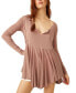 Фото #1 товара Women's Clover Split-Neck Babydoll Tunic