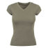 BUILD YOUR BRAND Basic short sleeve v neck T-shirt