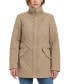 Women's Hooded Stand-Collar Quilted Coat Toast, XS - фото #7