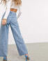 ASOS DESIGN high rise 'relaxed' dad jeans in midwash