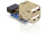 Фото #2 товара Delock 1 x 9-pin 2.54 mm/2 x USB 2.0-A - 1 x 9-pin 2.54 mm - 2 x USB 2.0-A - Black - Blue - Silver