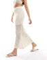 Фото #4 товара Vila crochet maxi skirt in cream