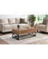 43" Luxury Coffee Table with Two Drawers, Industrial Coffee Table for Living Room, Bedroom & Office