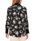 Фото #2 товара Women's Floral-Print Collared Top