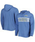 Men's Powder Blue Distressed Los Angeles Chargers Field Franklin Hooded Long Sleeve T-shirt