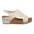 Corkys Volta Ii Studded Wedge Womens Off White Casual Sandals 41-0334-CREA