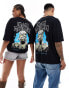 Фото #3 товара ASOS DESIGN unisex oversized license t-shirt in black with Iron Maiden graphic prints