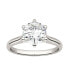 ფოტო #5 პროდუქტის Moissanite Solitaire Engagement Ring 1-1/2 ct. t.w. Diamond Equivalent in 14k White Gold or 14k Yellow Gold
